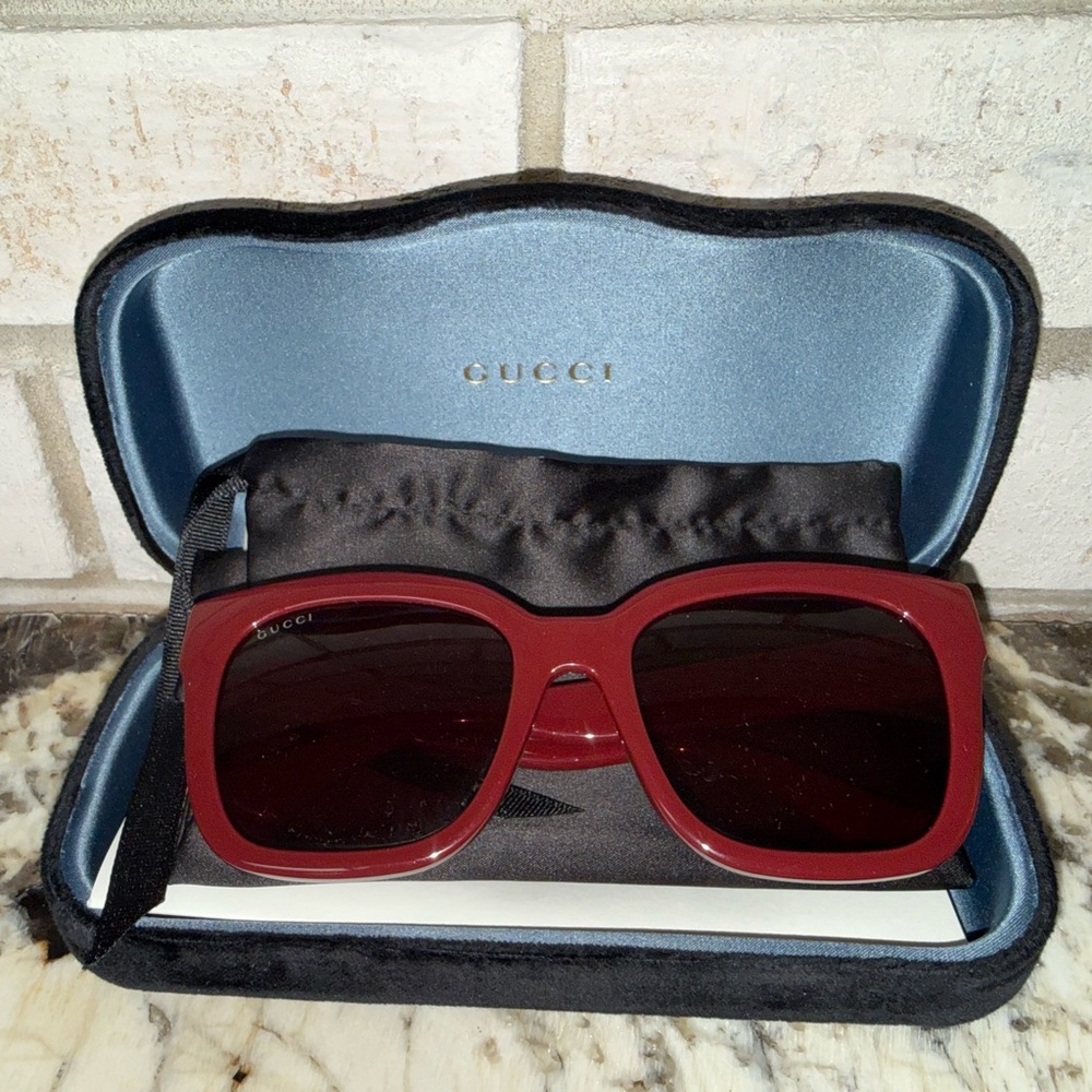 Gucci Burgundy Sunglasses
